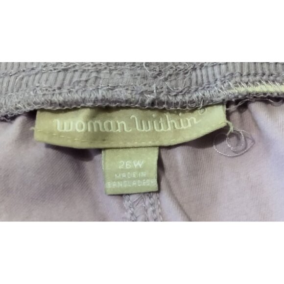 Woman Within Cargo Shorts Plus Size 26W Lavender Elastic Waist Drawstring - Picture 6 of 7